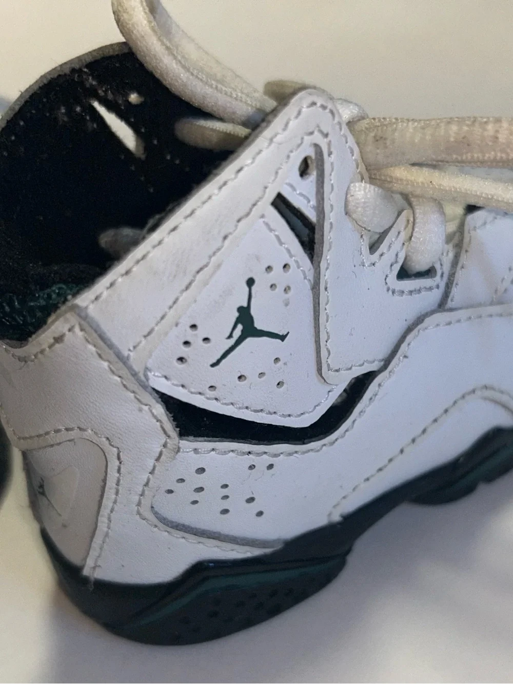 Jordan White and Black Baby High-Top Sneakers